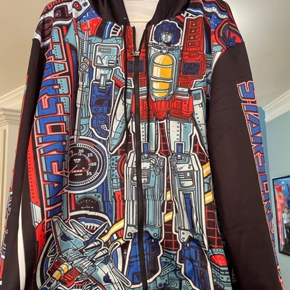 Custom Transformers Decepticons Starscream Full Zip 3D Graphic Hood 2xl